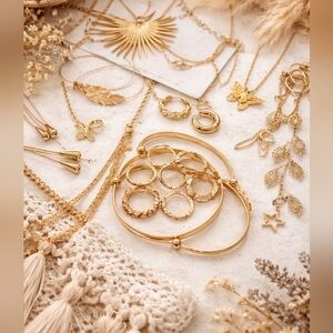 Boutique Curated Jewelry Capsule Set Rings, Anklets, Necklaces & Earrings Boho